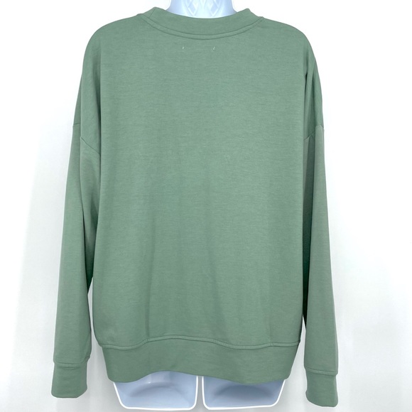 NEW Rae Dunn "BE KIND" terrycloth eucalyptus Classic Crewneck Sweatshirt small - Picture 4 of 16